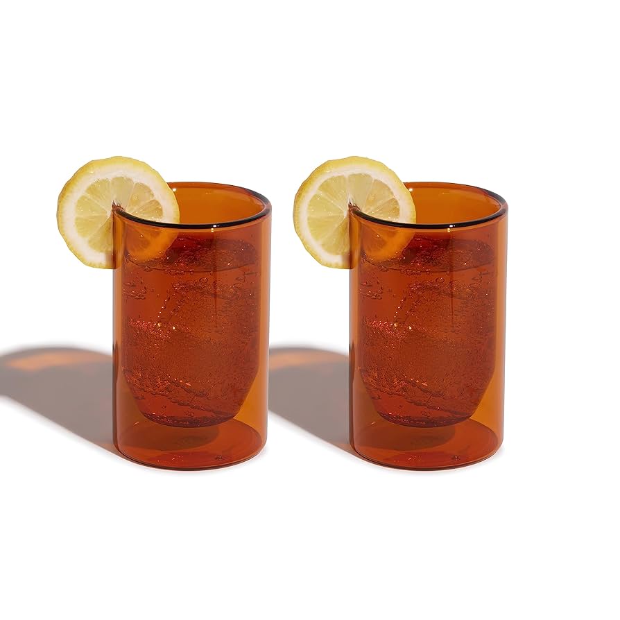 Amazon.com | YIELD - Insulated Glass Tumbler Set of 2-12 oz